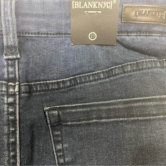 BLANK NYC Blue Denim Pencil Skirt With Back Slit NEW Size 27 - Picture 5 of 7